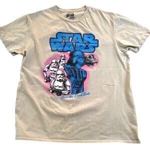 Star Wars T-Shirt Join the Dark Side Tan/Sand Mad Engine  L